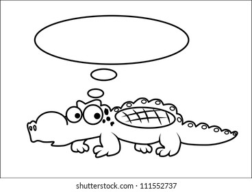 Crocodile cartoon vector