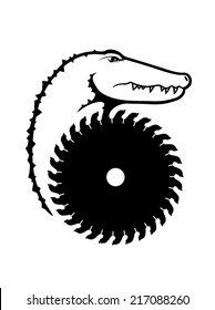 Crocodile with the chainsaw disk