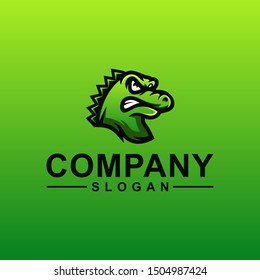 crocodile color logo design vector 