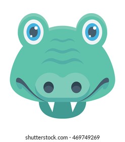 Crocodile Colored Vector Icon
