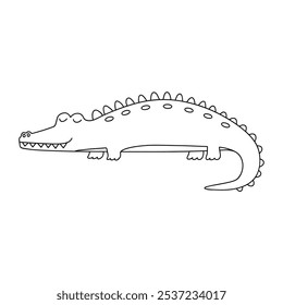 Crocodile coloring pages for kids. Trace and color crocodile. Crocodile animal flashcard game activity and education for kids. Kindergarten and preschool worksheets printable for kids. 