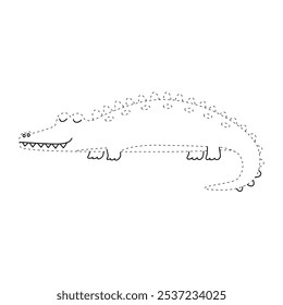 Crocodile coloring pages for kids. Trace and color crocodile. Crocodile animal flashcard game activity and education for kids. Kindergarten and preschool worksheets printable for kids. 