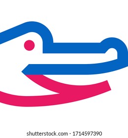 Crocodile, croc, reptile - vector icon