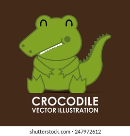crocodile cute design, vector illustration eps10 graphic