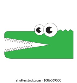 Crocodile Alligator Cartoon Outlined Illustration Thin Stock Vector ...