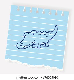 crocodile doodle