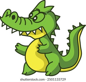 Ilustración vectorial de dibujo de cocodrilo