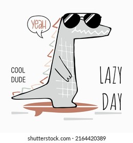 Crocodile dude baby cute summer print. African animal