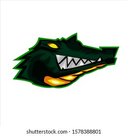 Crocodile esport mascot logo design