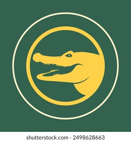 Crocodile exciting trendy icon lovely abstract vector illustration artwork colorful design