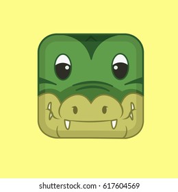 crocodile face icon 
