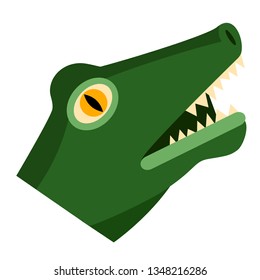 Crocodile flat illustration on white