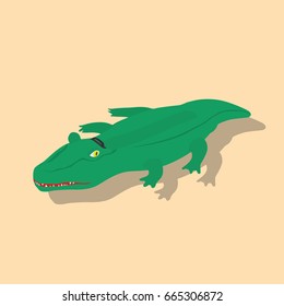 Crocodile floater icon, vector illustration design. 