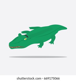 Crocodile floater icon, vector illustration design. Summer objects collection.