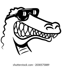 crocodile fun funny maternity vector design illustration print wall art poster canvas