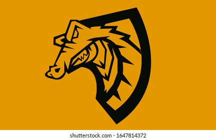 
Crocodile gaming mascot logo silhouette version. Angry crocodile logo in sport style, illustration design vector.
