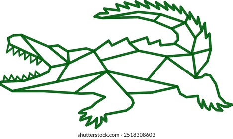 Crocodile. crocodile geometric vector. crocodile geometric design