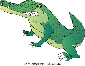 crocodile green vector