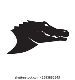 Crocodile head drawing vector illustration
