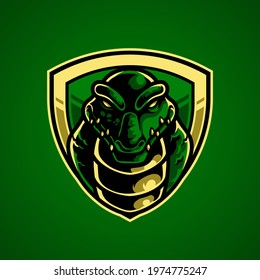 Crocodile Head E Sport Mascot Logo