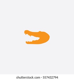 Crocodile Head icon silhouette vector illustration

