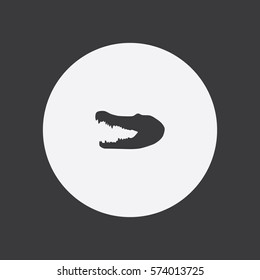 Crocodile Head icon silhouette vector illustration


