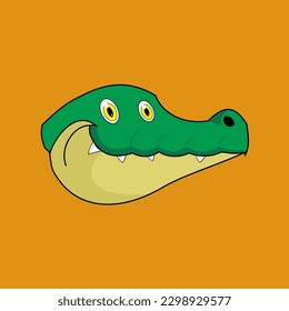 Crocodile head logo vector illustration logo . Crocodile Head mascot