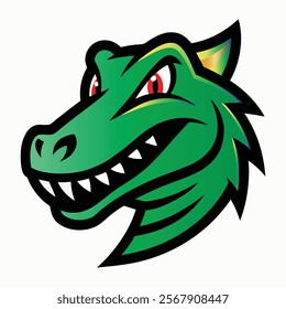 Crocodile head mascot logo design