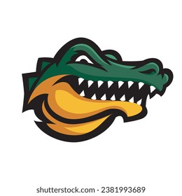 crocodile head mascot logo vector illustration