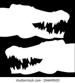 Crocodile head silhouette