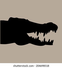 Crocodile head silhouette