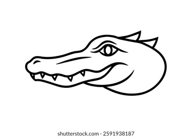 A crocodile head vector illustration 