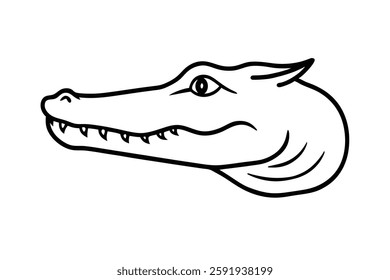 A crocodile head vector illustration 
