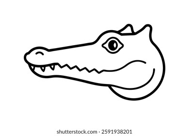A crocodile head vector illustration 