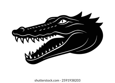 A crocodile head vector illustration 