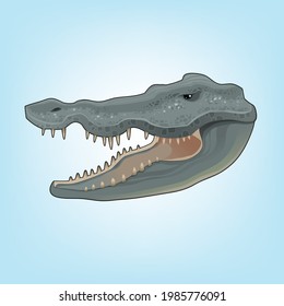 Crocodile Head Vector Illustration Cartoon Symbol 