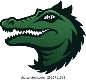 Crocodile Head Vector Illustration Design