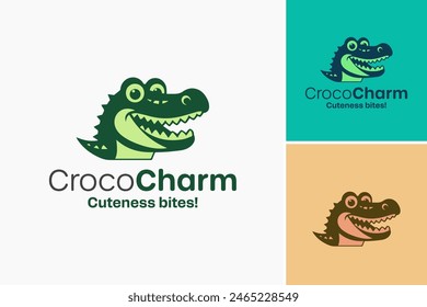 Crocodile head with the word crocodile charm, perfect for reptile enthusiasts, wildlife themed designs, and animal lovers projects.