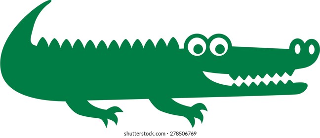 cute crocodile silhouette