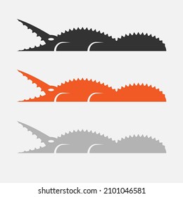 crocodile icon is an animal vector element on a white isolated background. eps