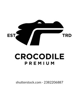 Crocodile icon design illustration template