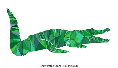 Crocodile icon flat style illustration for web, mobile, logo, application and graphic design vector eps 10