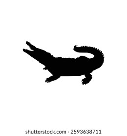 Crocodile icon illustration, Crocodile Silhouette