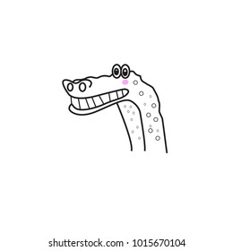 Crocodile icon isolated on white background. Trendy crocodile icon in flat style. Template for app, ui and logo, vector illustration