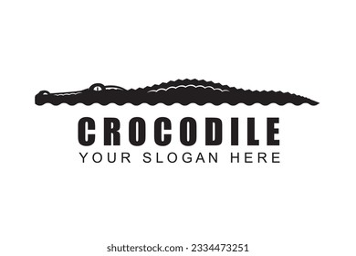 Krokodilsymbol einzeln auf weißem Hintergrund