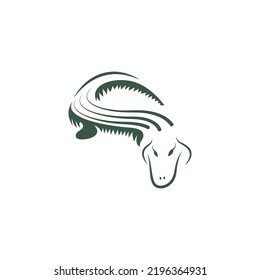 Crocodile icon logo design illustration template
