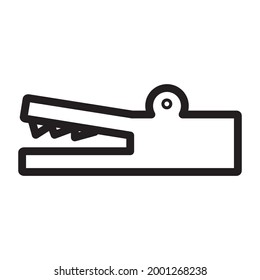 crocodile icon or logo vector illustration of isolated sign symbol, vector illustration with high quality black outline.