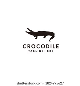 Crocodile icon silhouette logo design vector illustration
