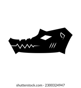 crocodile icon silhouette. simple, minimal and creative concept. used for logos, icons, symbols or mascots