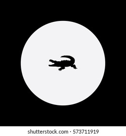Crocodile icon silhouette vector illustration

